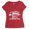 all i caught was this crappie fish Women's Triblend Scoop T-shirt