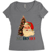 vintage santa christmas Women's Triblend Scoop T-shirt