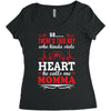 There's This Boy Who Stole My Heart He Calls Me Momma Women's Triblend Scoop T-shirt
