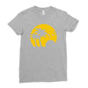 beach silhouette birds sand sunset Ladies Fitted T-Shirt