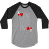 king of hearts playing card 3/4 Sleeve Shirt