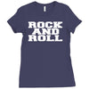 rock and roll funny Ladies Fitted T-Shirt