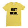 get real Ladies Fitted T-Shirt