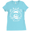 totenkopf zylinder skull pik poker ace topper bike mc rock metal Ladies Fitted T-Shirt