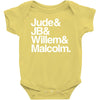 a litle life book white logo Baby Bodysuit