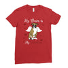 my boxer is my valentine1 Ladies Fitted T-Shirt