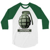hand grenade military army 3/4 Sleeve Shirt