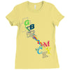 rgb cmyk Ladies Fitted T-Shirt