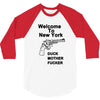 welcome to new york duck mother fucker black t shirt 3/4 Sleeve Shirt