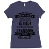 Super Cool Gigi Of A Freaking Awesome Grandson Ladies Fitted T-Shirt
