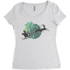 tropical santa Women's Triblend Scoop T-shirt