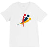 red blu yellow V-Neck Tee