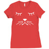 whiskers cat dog cute puppy animal baseball jersey Ladies Fitted T-Shirt