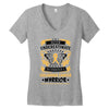 Never Underestimate the Strength of a Childhood Cancer Warrior Women's V-Neck T-Shirt