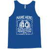 40th birthday t shirt personalise with name age year ideal birthday gi Tank Top