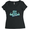 my dad my hero Women's Triblend Scoop T-shirt