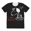 Snoopy I Hate Wake Up All Over Women's T-shirt