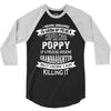 Super Cool Poppy Of A Freaking Awesome Granddaughter 3/4 Sleeve Shirt