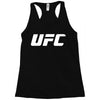 ufc white logo Racerback Tank