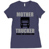 mother trucker doing the school run Ladies Fitted T-Shirt