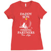 Daddy And Son Fishing Partners For Life Ladies Fitted T-Shirt