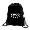 loco coco skul Drawstring Bags