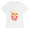 skull gradient V-Neck Tee