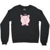 cute surprised pig pig Crewneck Sweatshirt