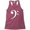 bass clef hat Racerback Tank