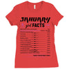January Girl Facts Aquarius Ladies Fitted T-Shirt