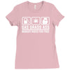 gas grass ass nobody rides for free funny Ladies Fitted T-Shirt