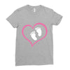 Baby Girl with Heart Any Name Customized Ladies Fitted T-Shirt