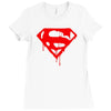 dripping blood Ladies Fitted T-Shirt