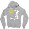 finger guns batle royal gaming Zipper Hoodie