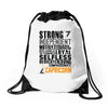 Strong Independent Motivated Capricorn Drawstring Bags