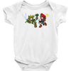 mario vs link Baby Onesie
