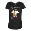 my boxer is my valentine1 Maternity Scoop Neck T-shirt