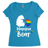 mama bear gay pride Women's Triblend Scoop T-shirt