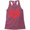 lip print heart Racerback Tank