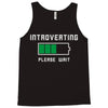 low battery introvert pun humor Tank Top