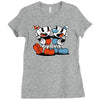 cuphead and mugman Ladies Fitted T-Shirt