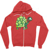 tortue nazie zombie Zipper Hoodie
