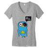 uberpup hey brain cakes! Women's V-Neck T-Shirt