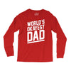 world's okayest dad funny Long Sleeve Shirts