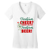 christmas cheer i thought you said christmas beer Women's V-Neck T-Shirt