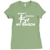 don't touch my simson  fun ddr motorrad tuning simi s51 50 fan Ladies Fitted T-Shirt