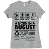 Born In August Ladies Fitted T-Shirt