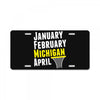 January February Michigan April - March Madness Basketball License Plate