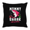 mommy shark doo doo doo family matching Throw Pillow