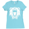 lion head roaring Ladies Fitted T-Shirt